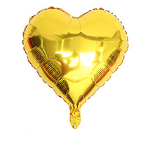 Foil balloon Heart, Gold 18" (45cm.)