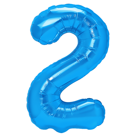 Balloon Foil Number "2" Blue (100cm.)