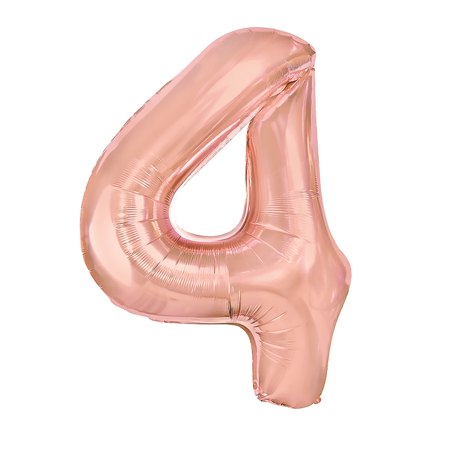 Balloon Foil Number "4" RoseGold (100cm.)