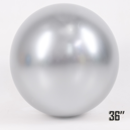 Balon Gigant 36" CHROME,  Srebrny (1 szt.)